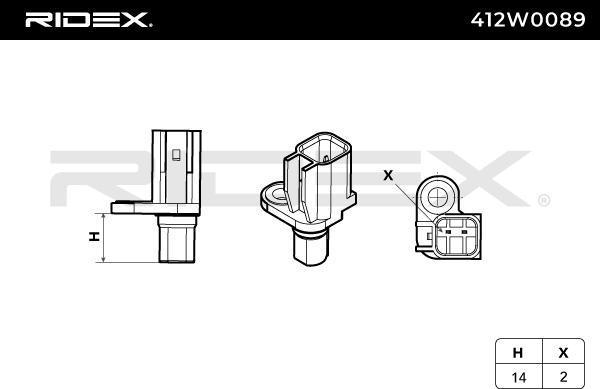 RIDEX 412W0089 - Capteur, vitesse de roue droxauto.com