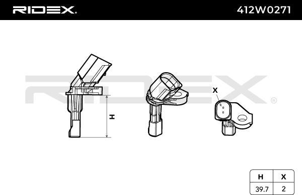RIDEX 412W0271 - Capteur, vitesse de roue droxauto.com