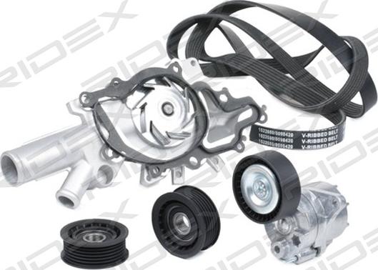 RIDEX 4172P0056 - Pompe à eau+Jeu de courroie trapézoïdale à nervures droxauto.com