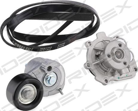 RIDEX 4172P0026 - Pompe à eau+Jeu de courroie trapézoïdale à nervures droxauto.com