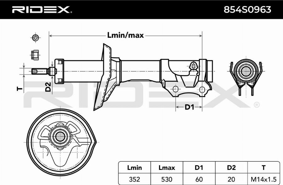 RIDEX 854S0963 - Amortisseur droxauto.com