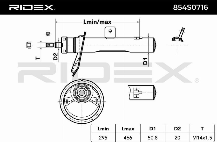 RIDEX 854S0716 - Amortisseur droxauto.com