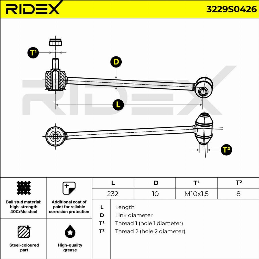 RIDEX 3229S0426 - Entretoise / tige, stabilisateur droxauto.com