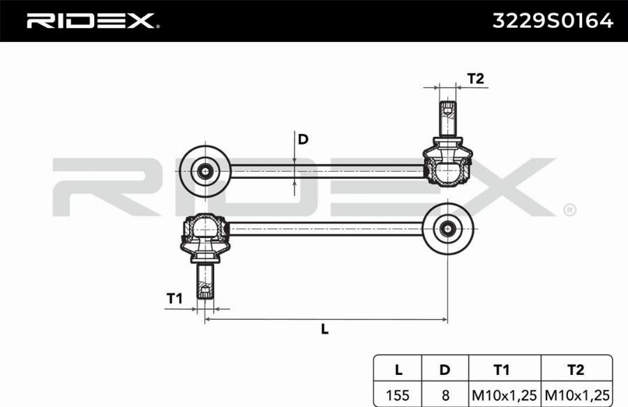RIDEX 3229S0164 - Entretoise / tige, stabilisateur droxauto.com