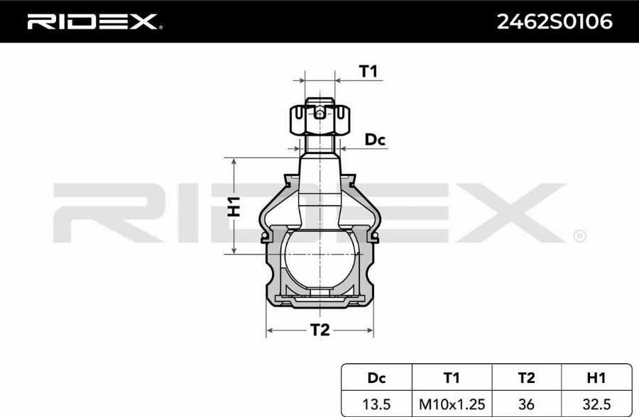 RIDEX 2462S0106 - Rotule de suspension droxauto.com