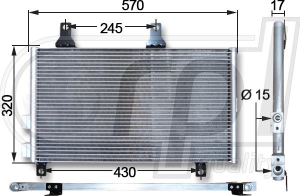 RPL QUALITY APCDAR5005 - Condensateur, climatisation droxauto.com