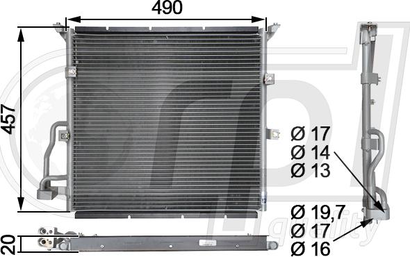 RPL QUALITY APCDBW5003 - Condensateur, climatisation droxauto.com