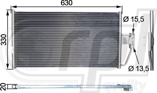 RPL QUALITY APCDBW5012 - Condensateur, climatisation droxauto.com