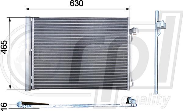 RPL QUALITY APCDBW5025 - Condensateur, climatisation droxauto.com