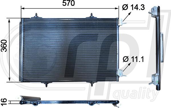 RPL QUALITY APCDCI5046 - Condensateur, climatisation droxauto.com