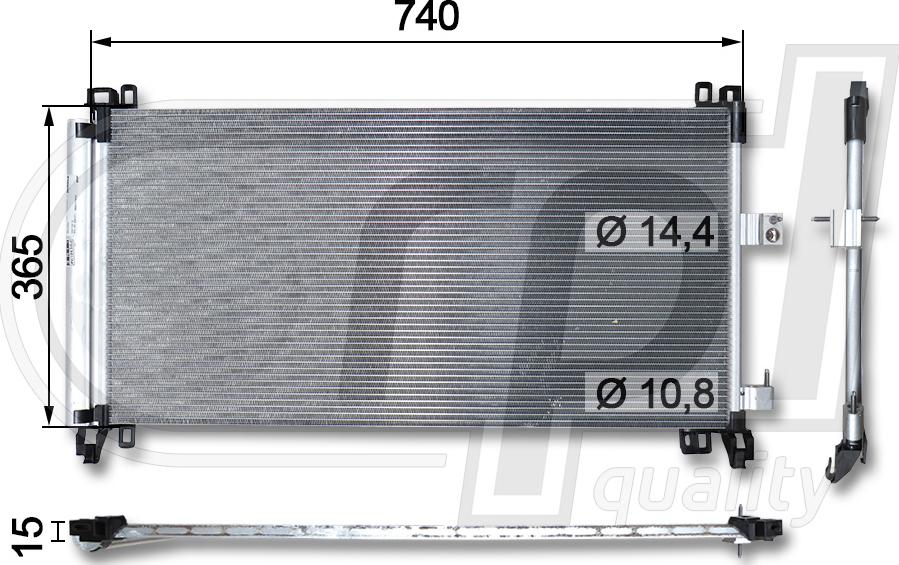 RPL QUALITY APCDCI5048 - Condensateur, climatisation droxauto.com