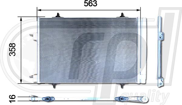 RPL QUALITY APCDCI5055 - Condensateur, climatisation droxauto.com