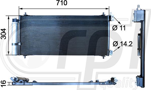 RPL QUALITY APCDCI5052 - Condensateur, climatisation droxauto.com