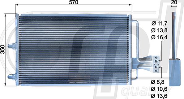 RPL QUALITY APCDCI5006 - Condensateur, climatisation droxauto.com