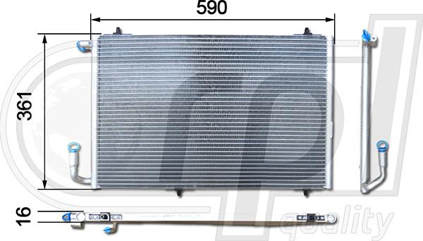 RPL QUALITY APCDCI5022 - Condensateur, climatisation droxauto.com