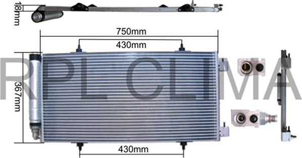 RPL QUALITY APCDCI0047 - Condensateur, climatisation droxauto.com