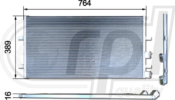RPL QUALITY APCDFD5043 - Condensateur, climatisation droxauto.com