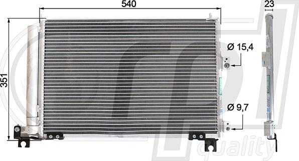 RPL QUALITY APCDFD5047 - Condensateur, climatisation droxauto.com