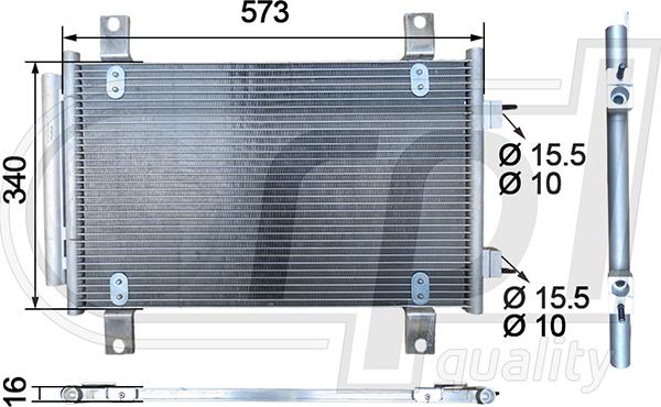 RPL QUALITY APCDFT5044 - Condensateur, climatisation droxauto.com