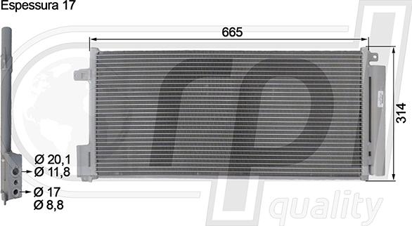 RPL QUALITY APCDFT5055 - Condensateur, climatisation droxauto.com