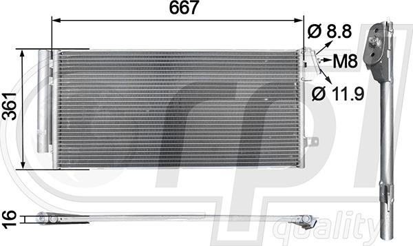 RPL QUALITY APCDFT5016 - Condensateur, climatisation droxauto.com