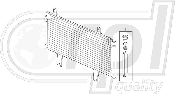 RPL QUALITY APCDHO5044 - Condensateur, climatisation droxauto.com