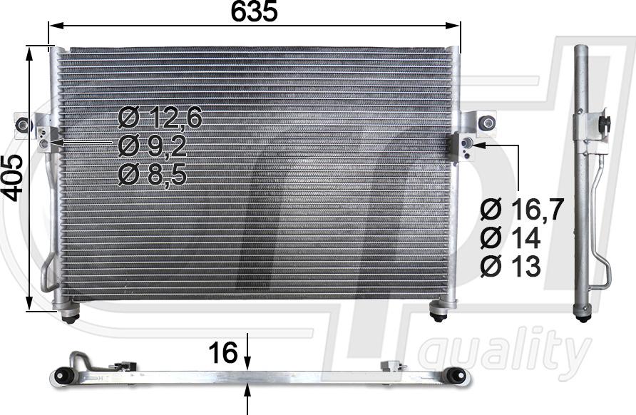 RPL QUALITY APCDHY5015 - Condensateur, climatisation droxauto.com