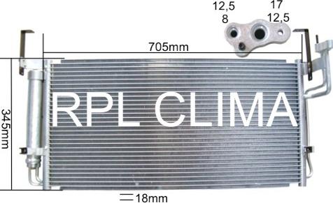 RPL QUALITY APCDHY5016 - Condensateur, climatisation droxauto.com