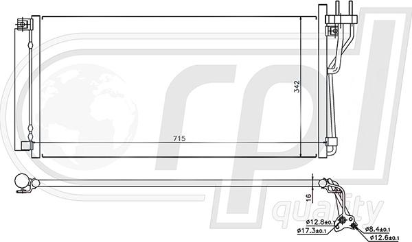 RPL QUALITY APCDHY5031 - Condensateur, climatisation droxauto.com