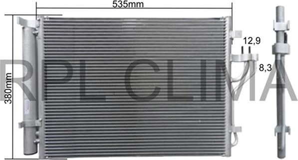 RPL QUALITY APCDHY0044 - Condensateur, climatisation droxauto.com