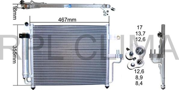 RPL QUALITY APCDHY0019 - Condensateur, climatisation droxauto.com