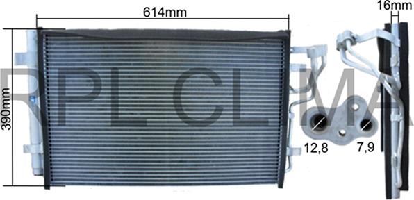 RPL QUALITY APCDHY0035 - Condensateur, climatisation droxauto.com