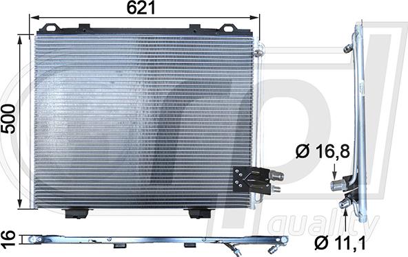 RPL QUALITY APCDMB5008 - Condensateur, climatisation droxauto.com