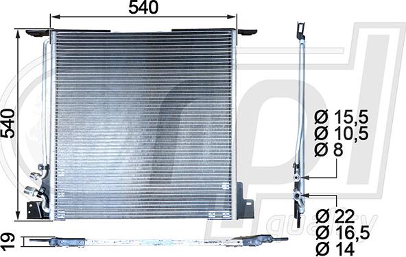 RPL QUALITY APCDMB5017 - Condensateur, climatisation droxauto.com