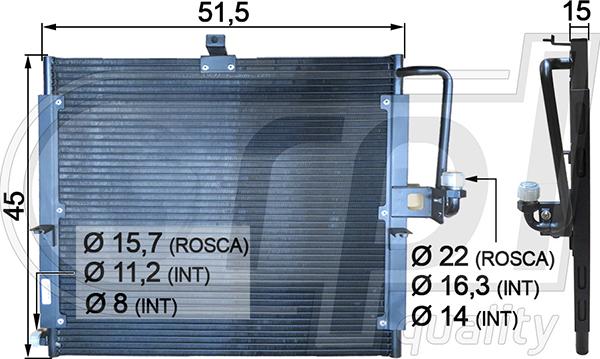 RPL QUALITY APCDMB5086 - Condensateur, climatisation droxauto.com
