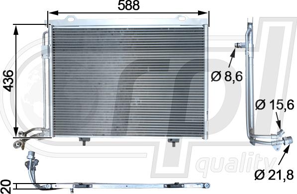 RPL QUALITY APCDMB5028 - Condensateur, climatisation droxauto.com