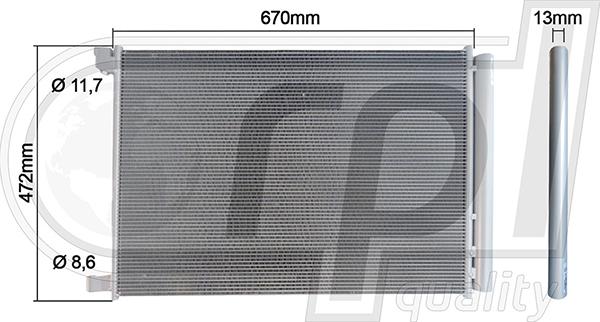 RPL QUALITY APCDMB5075 - Condensateur, climatisation droxauto.com