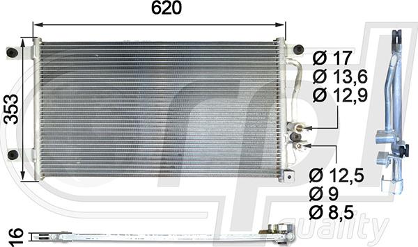 RPL QUALITY APCDMI5032 - Condensateur, climatisation droxauto.com