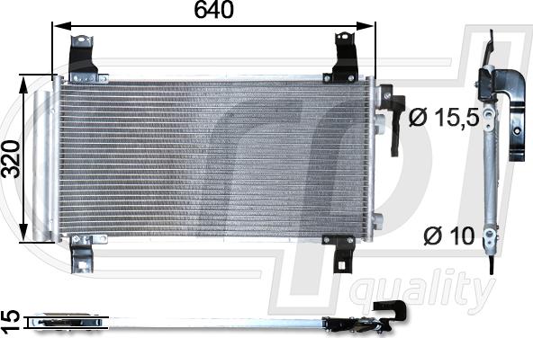 RPL QUALITY APCDMZ5027 - Condensateur, climatisation droxauto.com