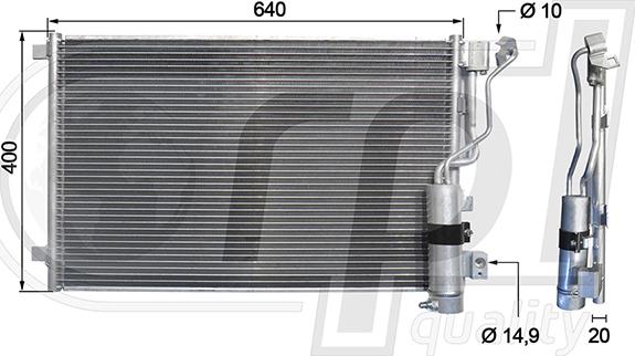 RPL QUALITY APCDNI5046 - Condensateur, climatisation droxauto.com