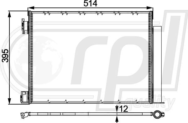 RPL QUALITY APCDNI5066 - Condensateur, climatisation droxauto.com
