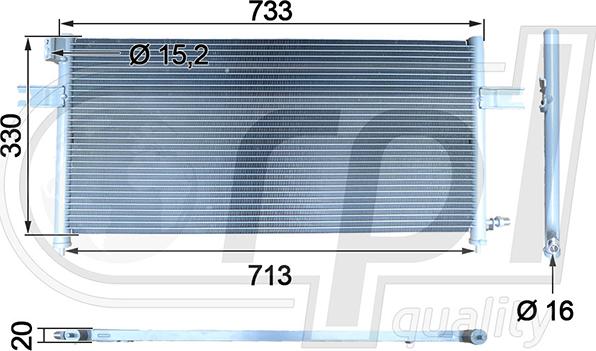 RPL QUALITY APCDNI5028 - Condensateur, climatisation droxauto.com