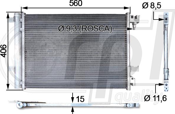 RPL QUALITY APCDOP5048 - Condensateur, climatisation droxauto.com