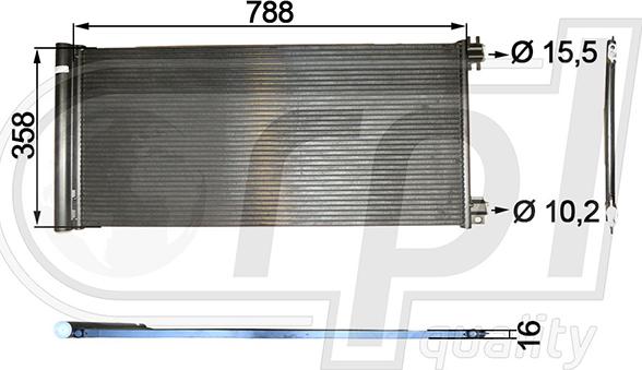 RPL QUALITY APCDOP5056 - Condensateur, climatisation droxauto.com