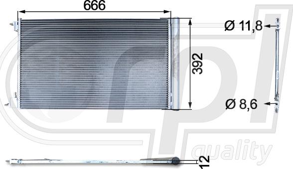 RPL QUALITY APCDOP5050 - Condensateur, climatisation droxauto.com