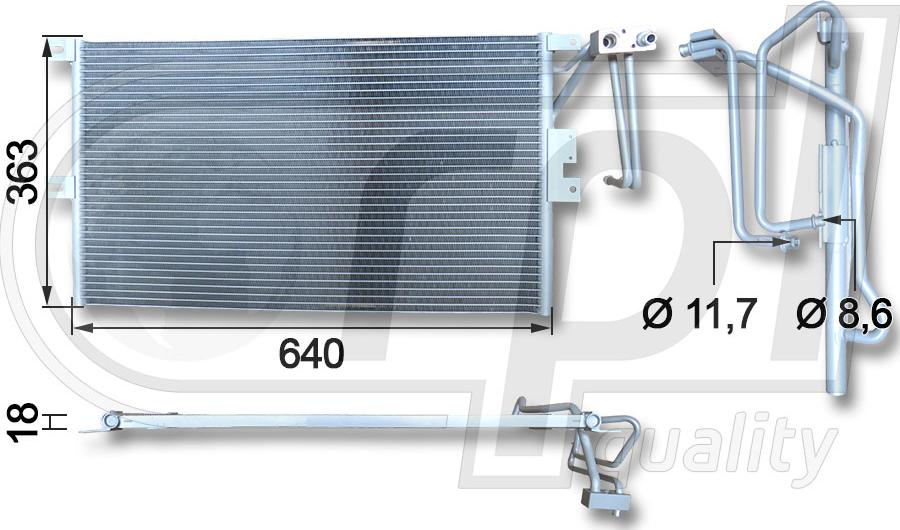 RPL QUALITY APCDOP5005 - Condensateur, climatisation droxauto.com