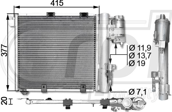 RPL QUALITY APCDOP5012 - Condensateur, climatisation droxauto.com