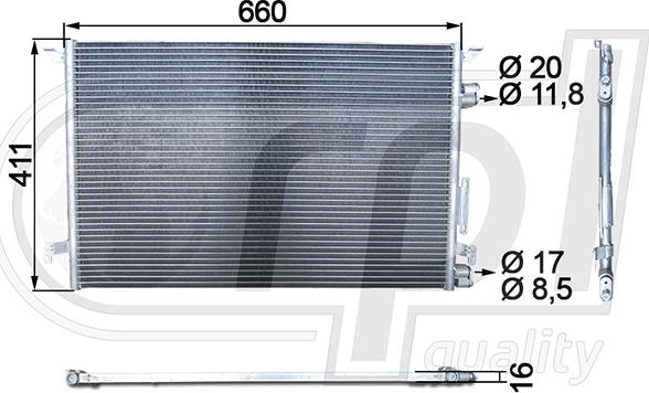 RPL QUALITY APCDOP5035 - Condensateur, climatisation droxauto.com