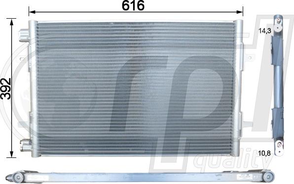 RPL QUALITY APCDRE5044 - Condensateur, climatisation droxauto.com