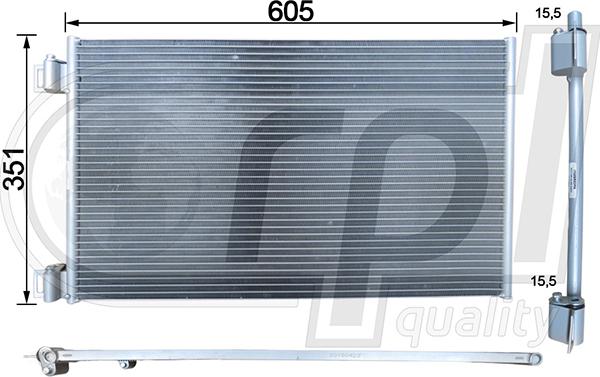 RPL QUALITY APCDRE5071 - Condensateur, climatisation droxauto.com